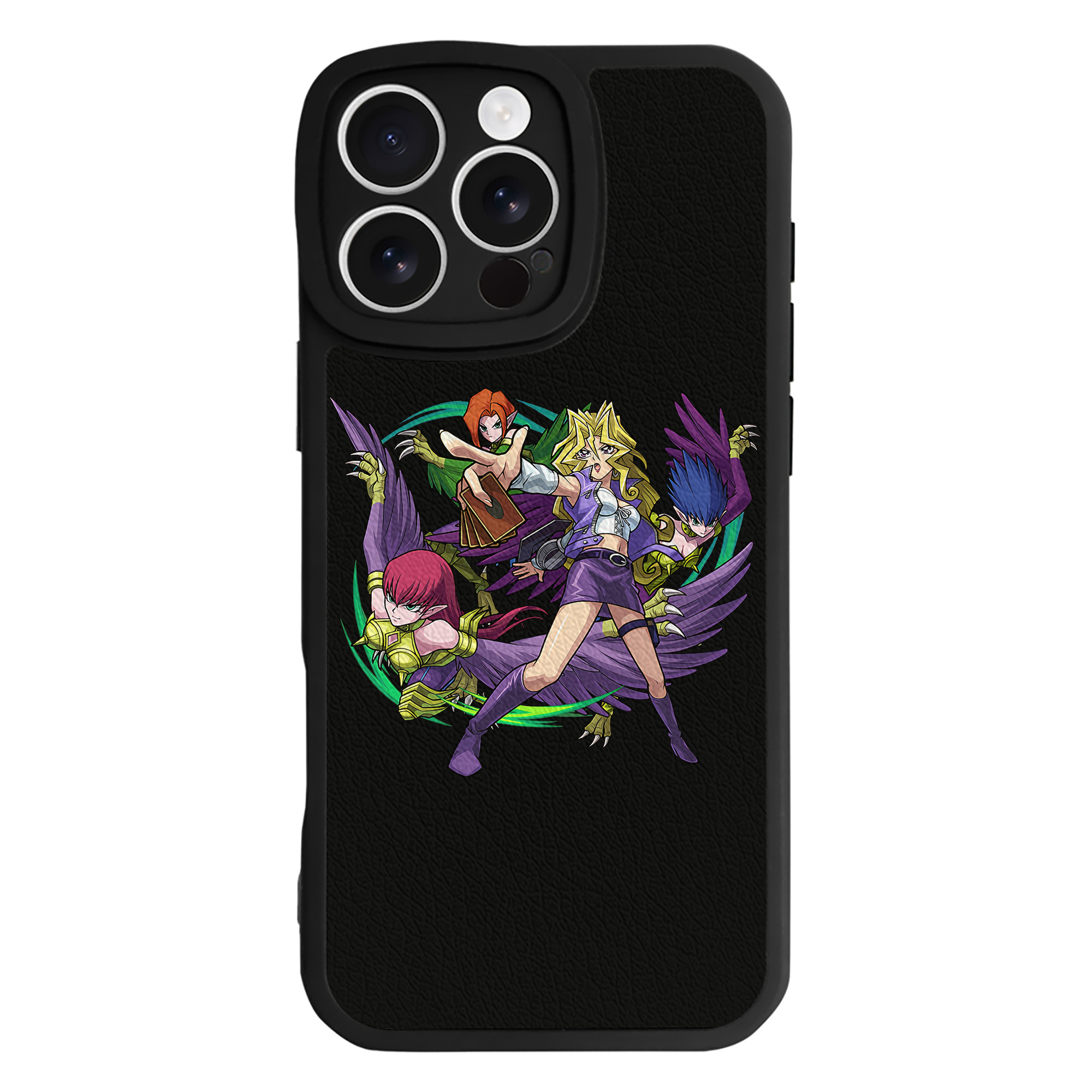 （画像用） 遊☆戯☆王 Yu-Gi-Oh! 【iPhone 16シリーズ対応】シリコンスマホケース（レザー調） 材質：シリコン